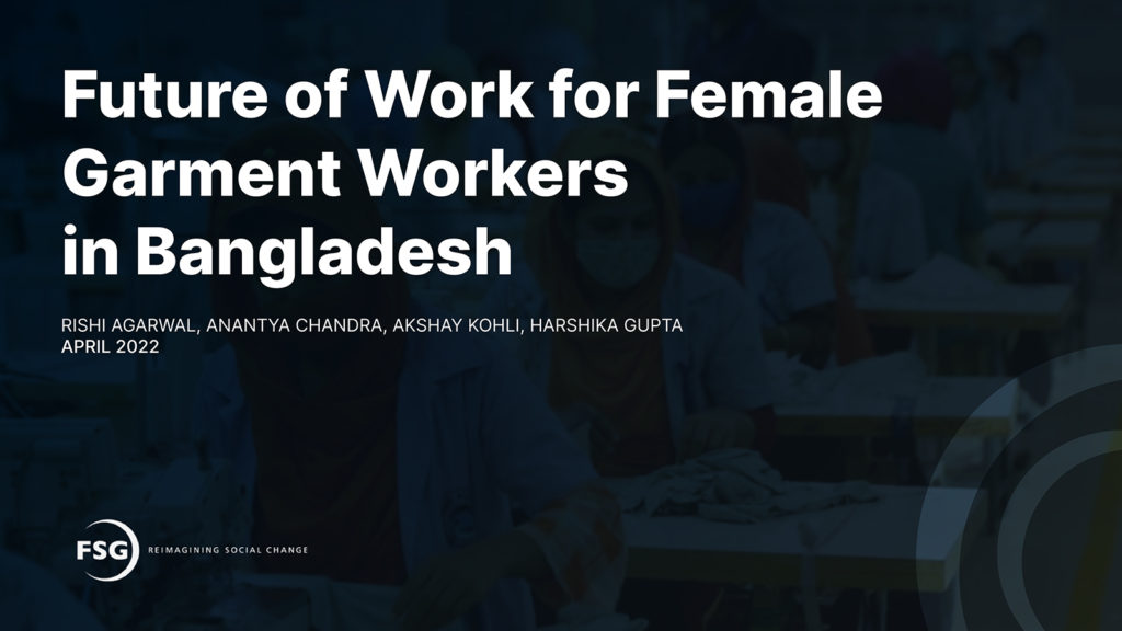 Future of Work for Female Garment Workers in Bangladesh