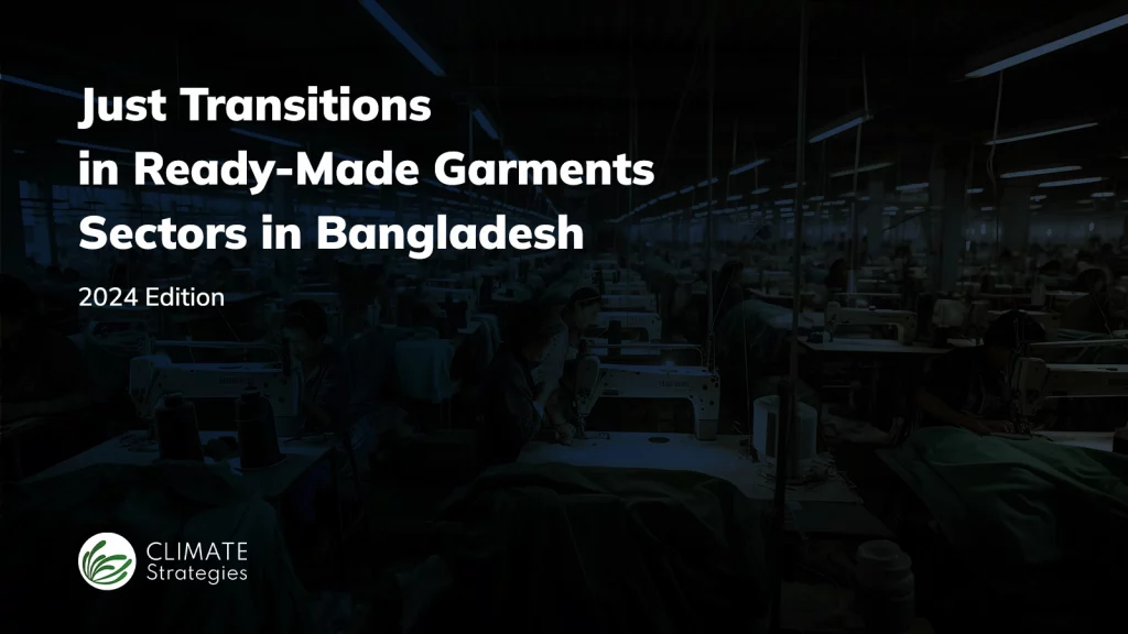 The Case for Just Transitions in the RMG Sector in Bangladesh