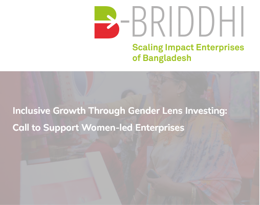 Inclusive Growth Through Gender Lens Investing: Call to Support Women-led Enterprises