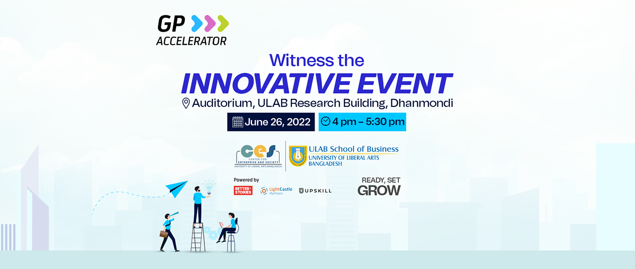 Batch 7 of Grameenphone Accelerator will be conducting community Pitching-2 on 26th June at ULAB Auditorium, Dhanmondi Campus, Dhaka.