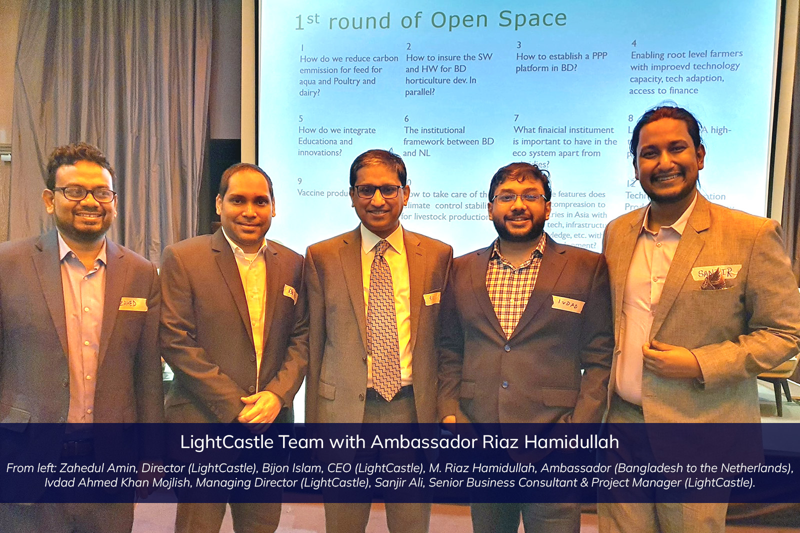 LightCastle Team with Ambassador Riaz Hamidullah