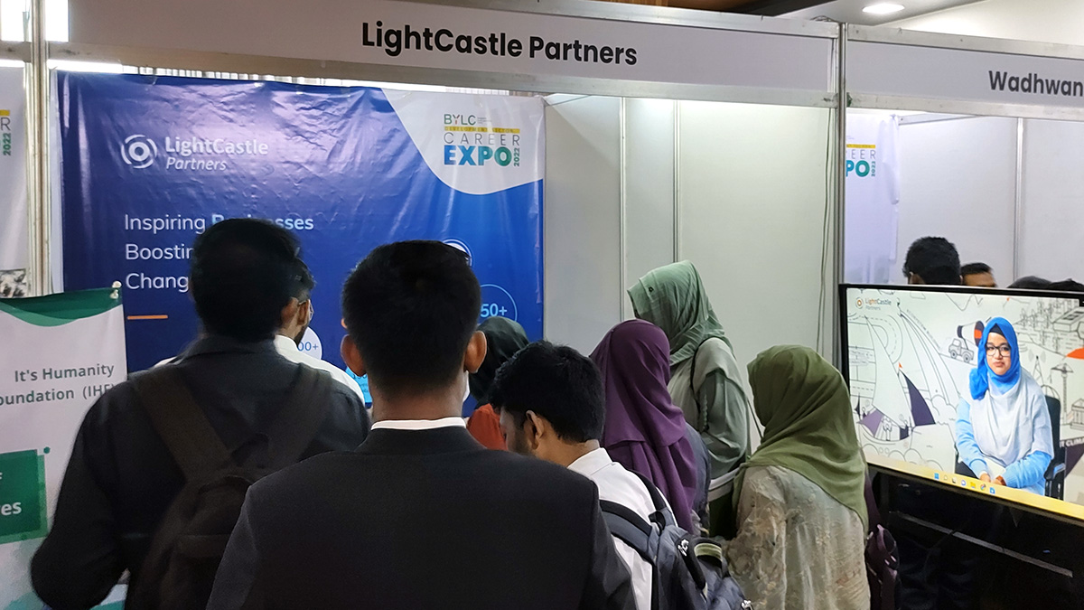 Visitors at LightCastle Stall at the BYLC Development Sector Career Expo 2022