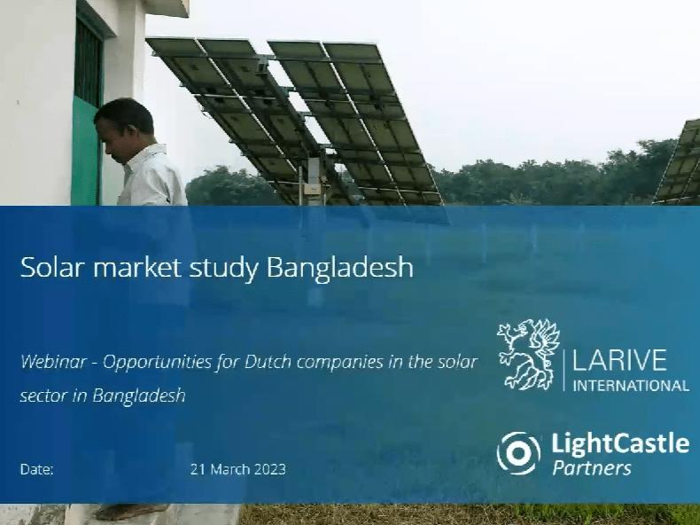 Webinar on the Opportunities and Challenges of the Solar Energy Sector in Bangladesh