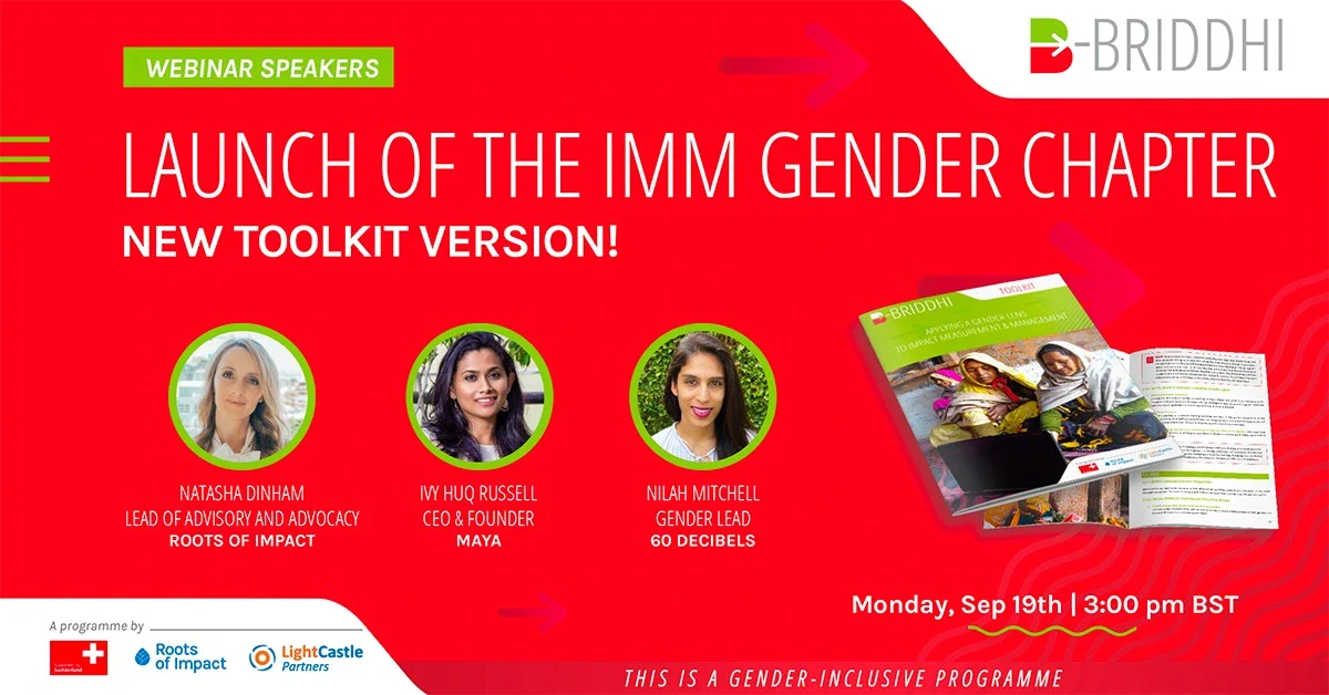 Webinar on Women as Customers – How Can We Measure Our Impact in Creating Gender Inclusion?
