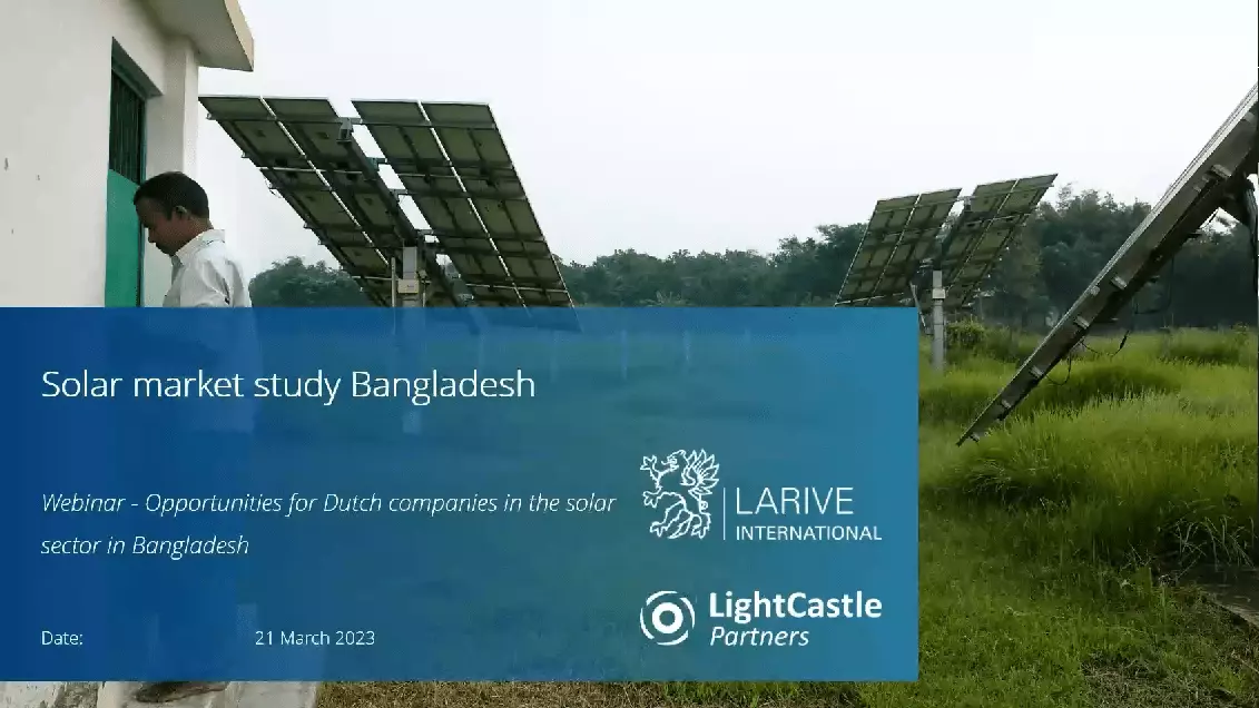 Webinar on the Opportunities and Challenges of the Solar Energy Sector in Bangladesh