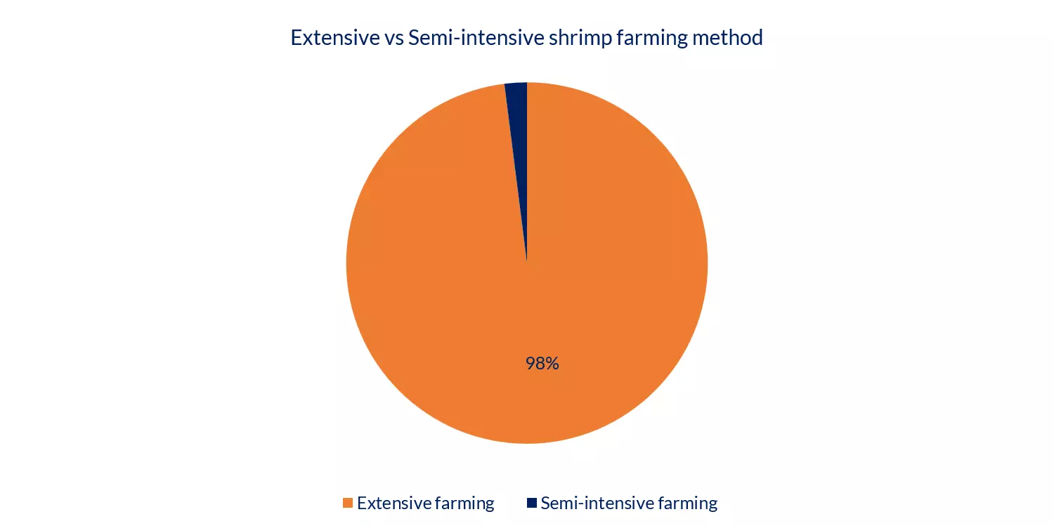 Extensive vs Semi-intensive shrimp farming method