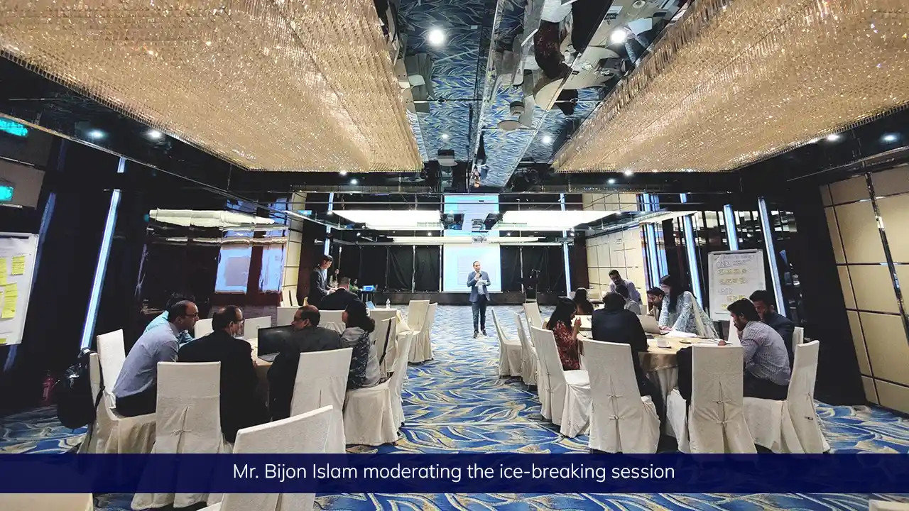 Mr. Bijon Islam moderating the ice-breaking session