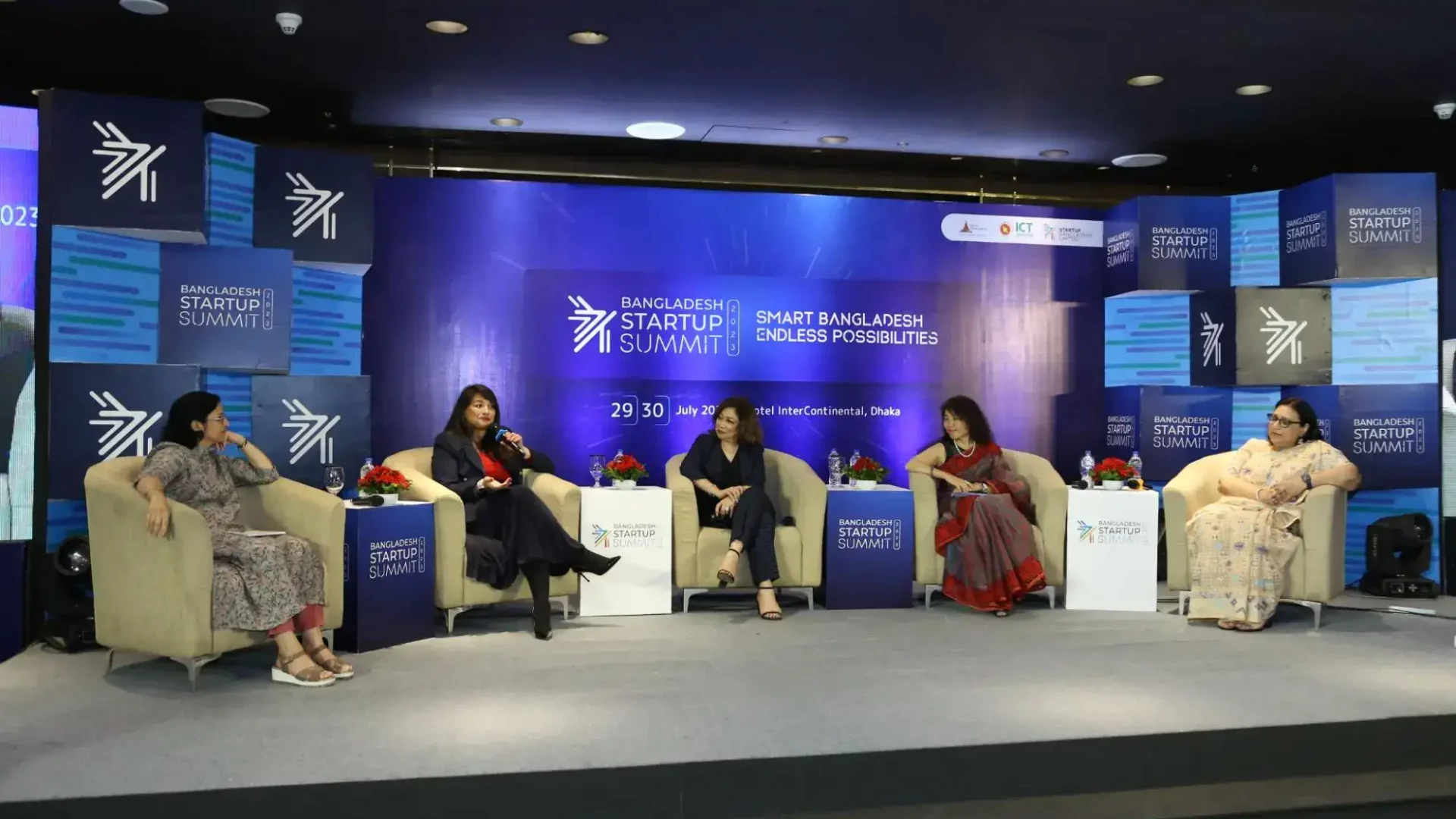 Rosina Mazumder, Founder & CEO of Arogga, speaking about her experience on the Gender Lens Investing Panel Discussion.