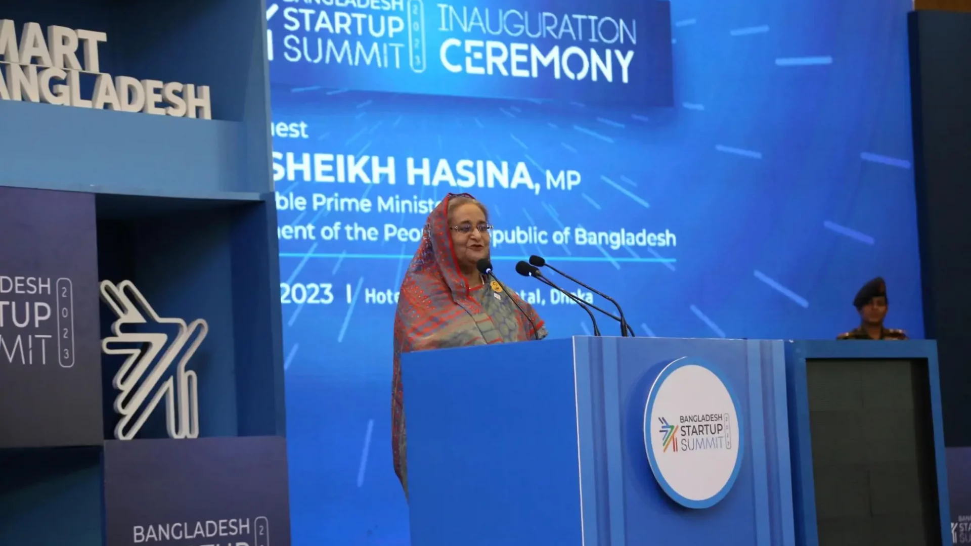 H.E. Honorouble Prime Minister Sheikh Hasina spoke at the opening ceremony on the future of  the Smart Bangladesh vision.