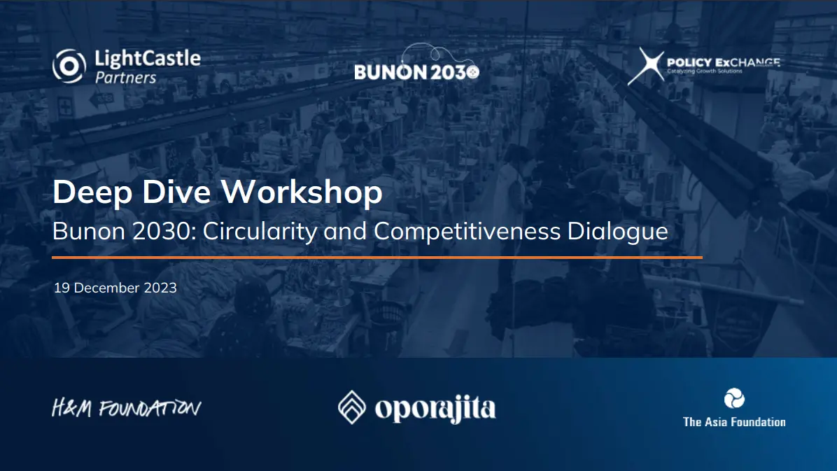 Keynote Presentation: Bunon 2030 Dialogue on Circularity and Competitiveness in the Apparel Sector