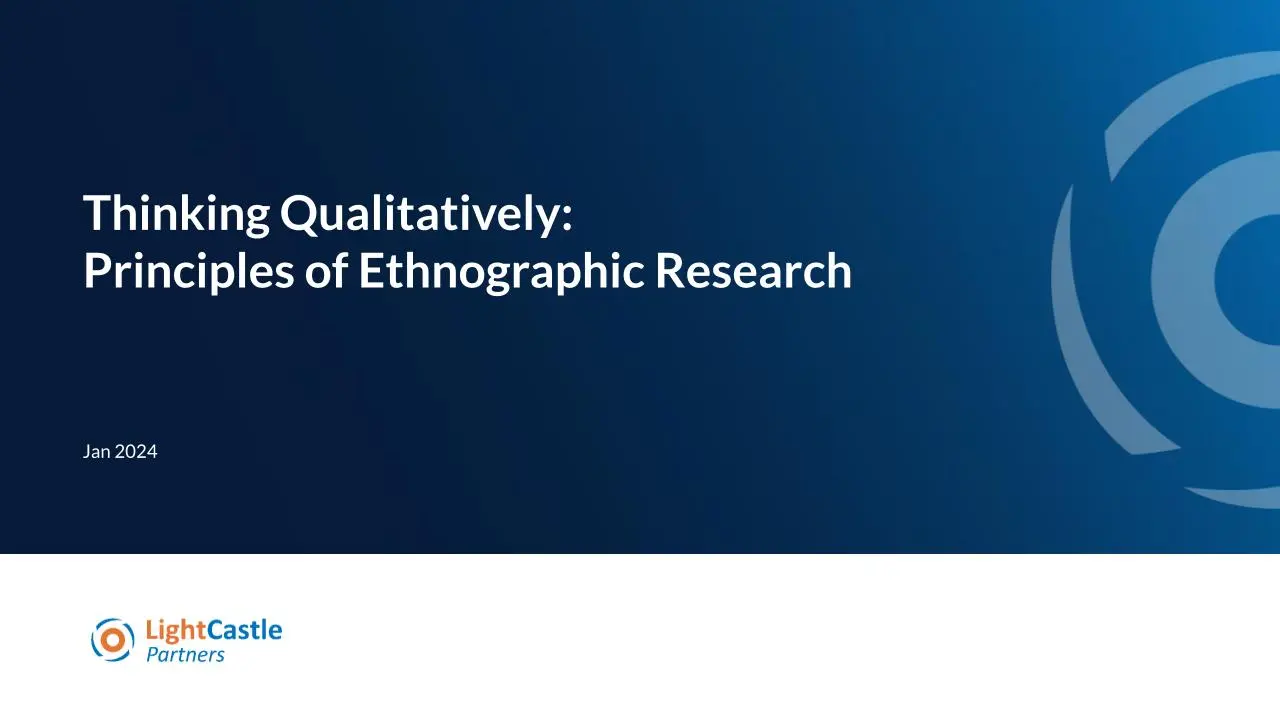 Thinking Qualitatively: Principles of Ethnographic and Qualitative Research