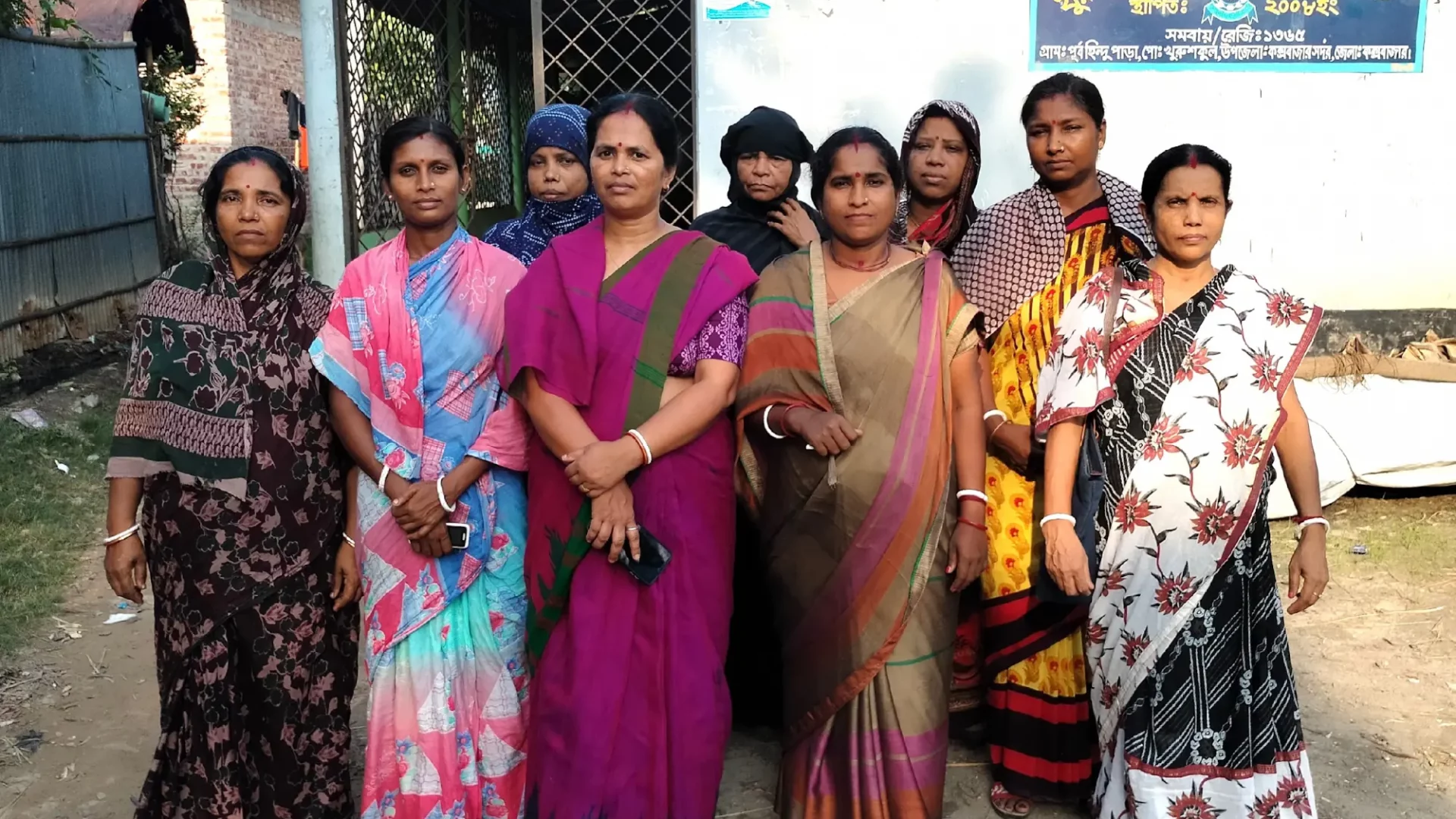 Representatives and members of a women-led organization attending the due diligence process